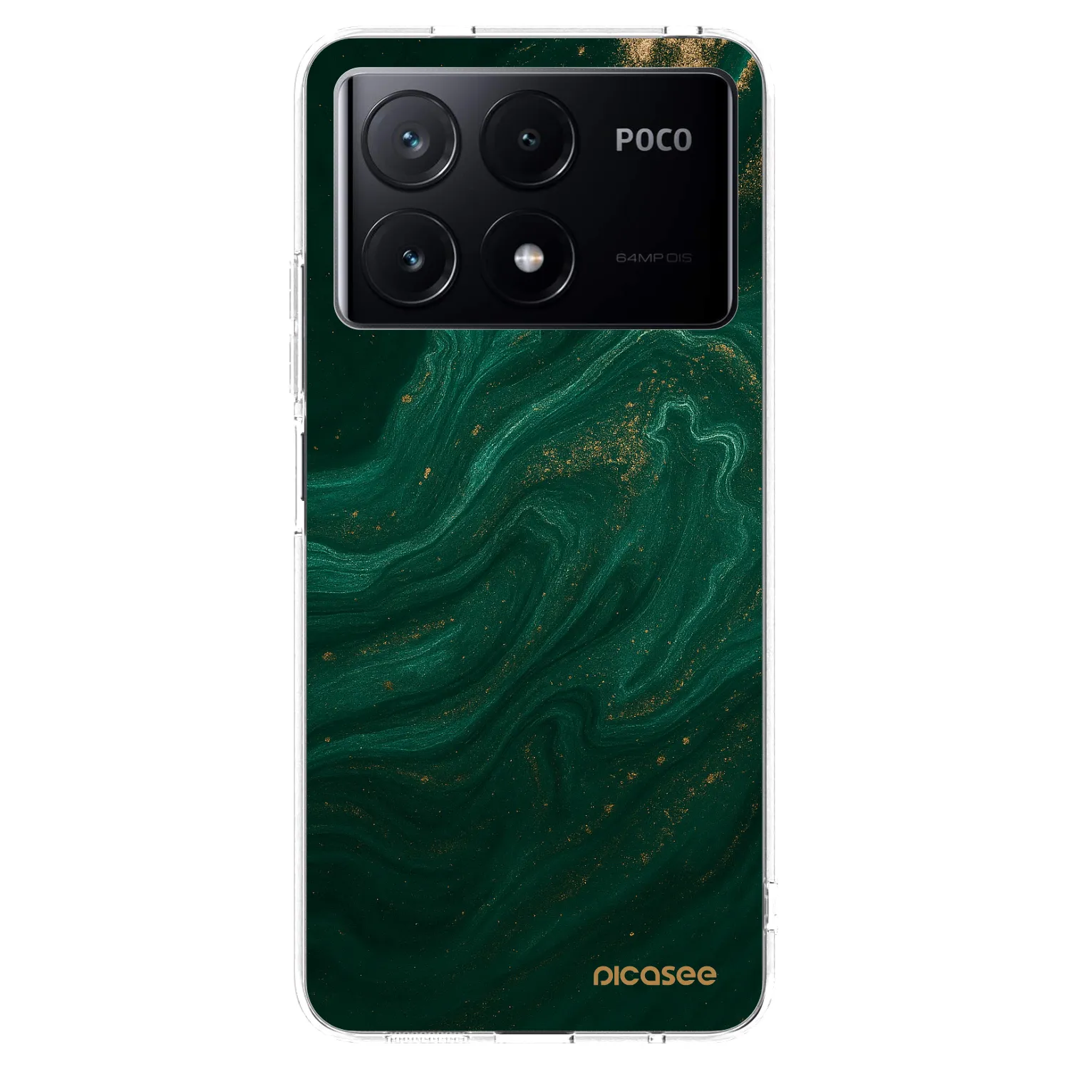 Picasee átlátszó szilikon tok az alábbi mobiltelefonokra Xiaomi Poco X6 Pro - Green