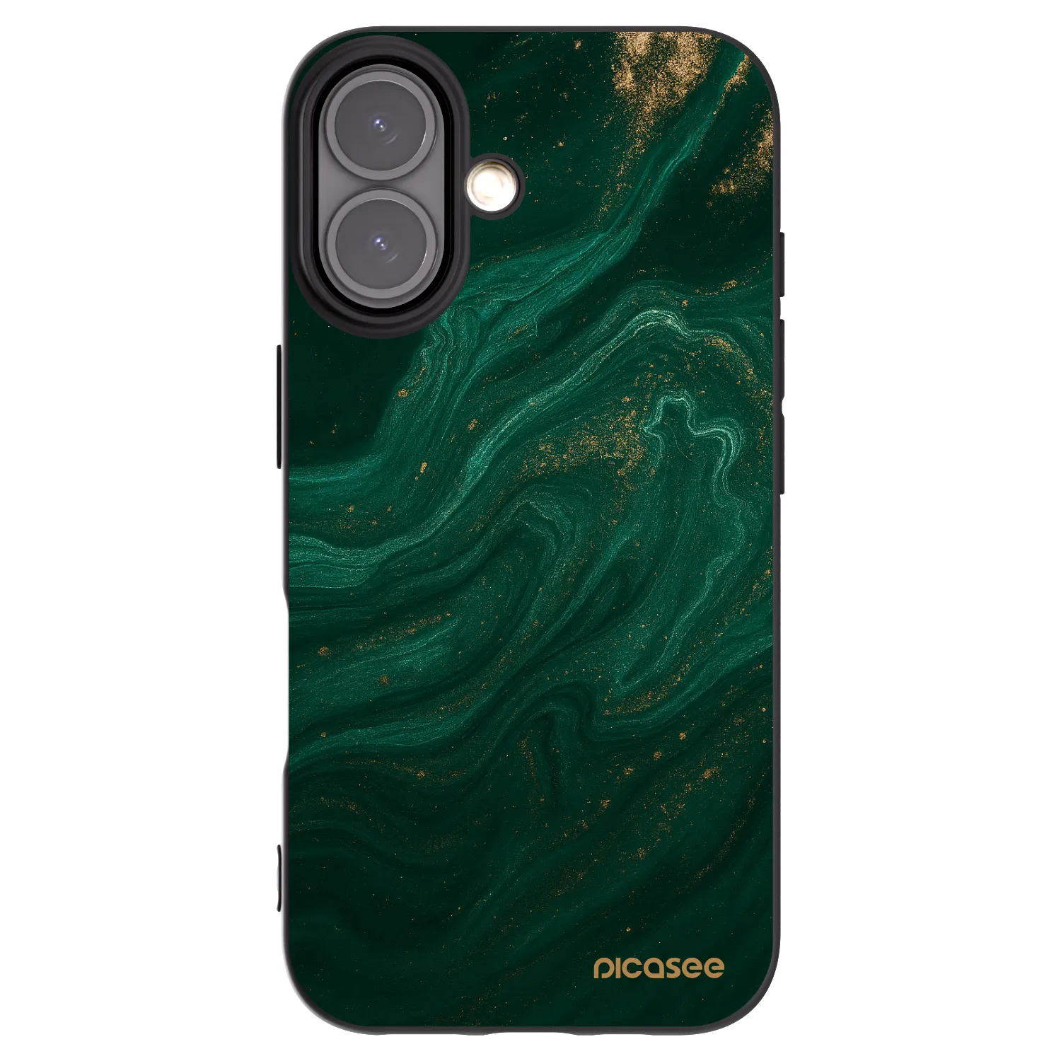 Picasee fekete szilikon tok az alábbi mobiltelefonokra Apple iPhone 16 - Green