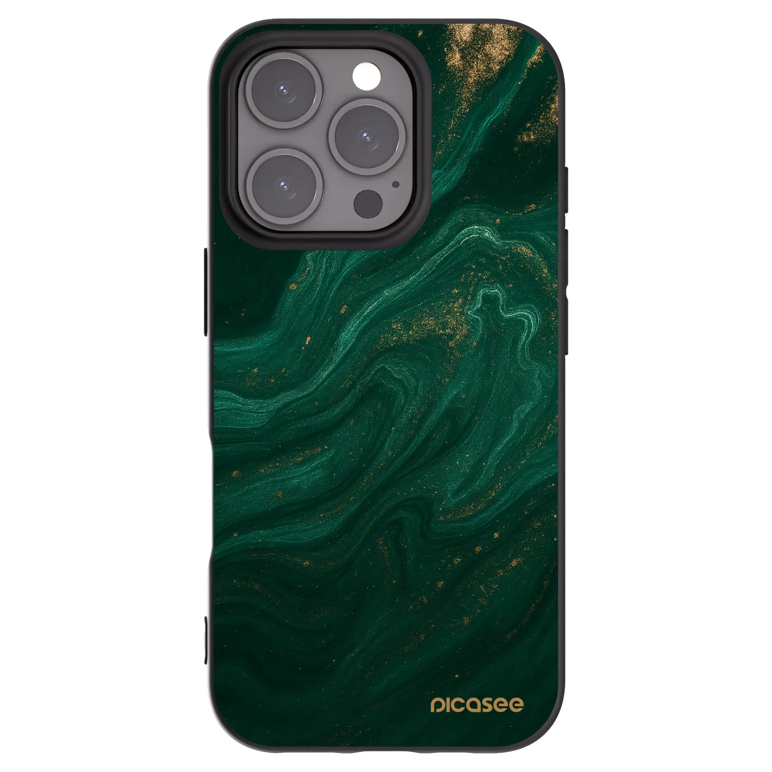 Picasee fekete szilikon tok az alábbi mobiltelefonokra Apple iPhone 16 Pro - Green