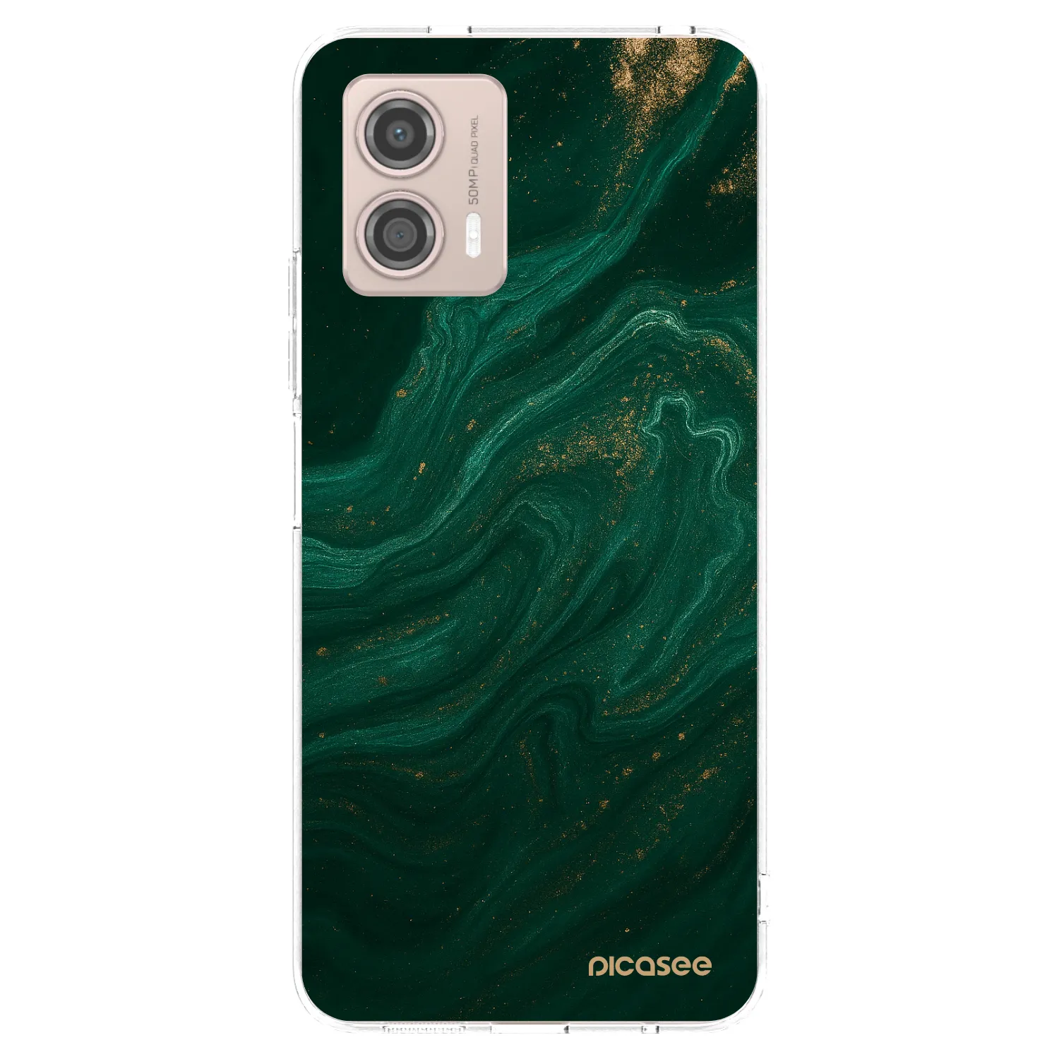 Picasee átlátszó szilikon tok az alábbi mobiltelefonokra Motorola Moto G53 5G - Green