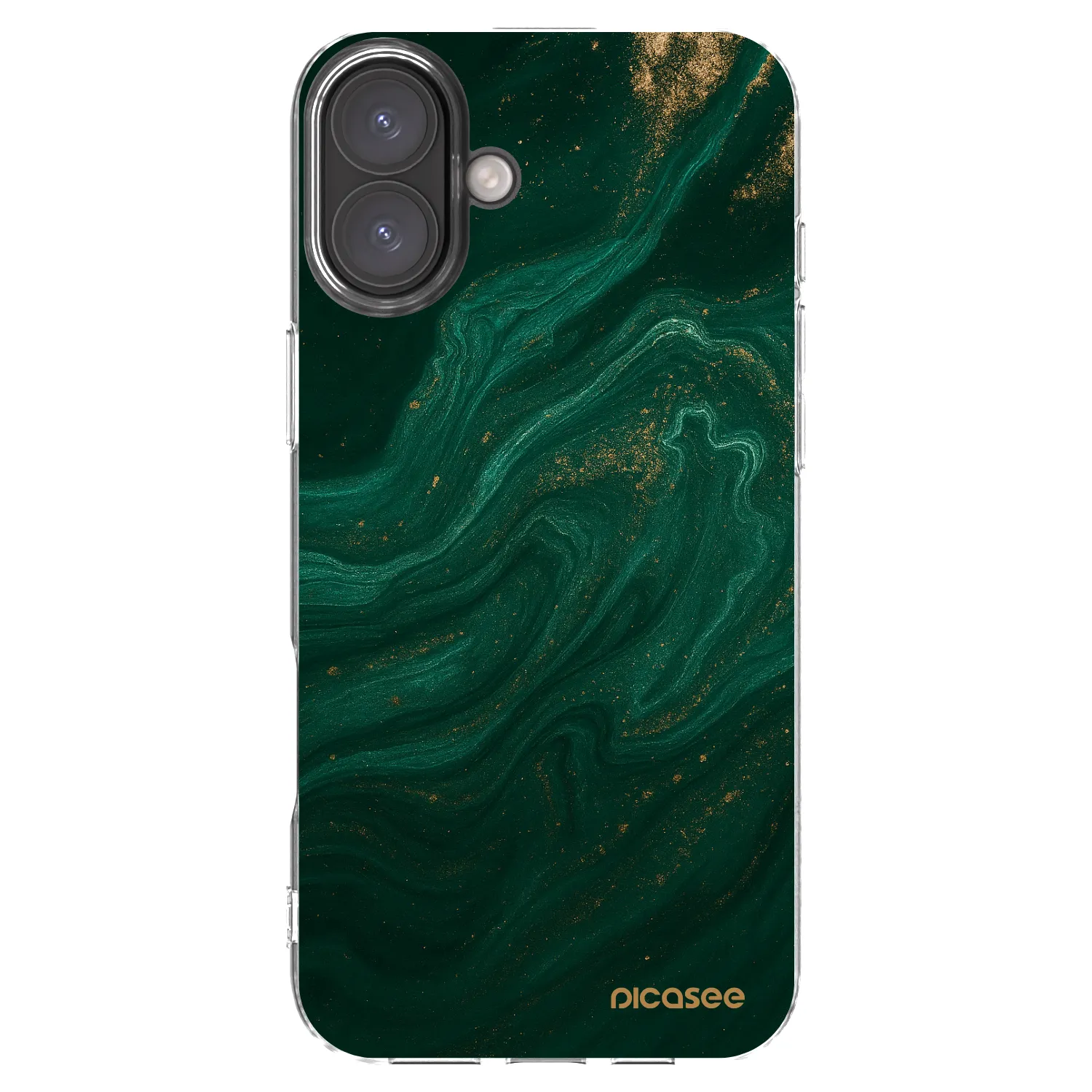 Picasee átlátszó szilikon tok az alábbi mobiltelefonokra Apple iPhone 16 Plus - Green