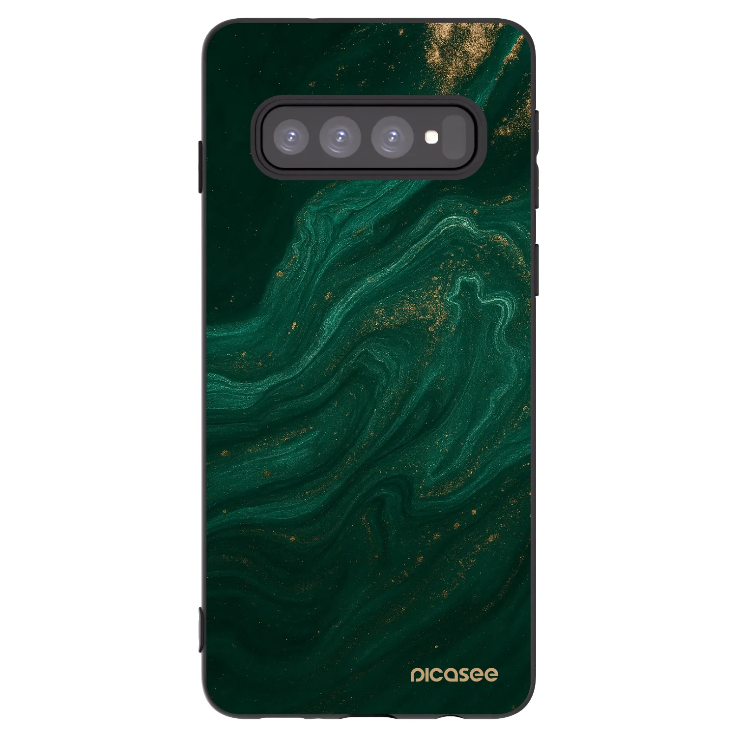 Picasee fekete szilikon tok az alábbi mobiltelefonokra Samsung Galaxy S10 G973 - Green