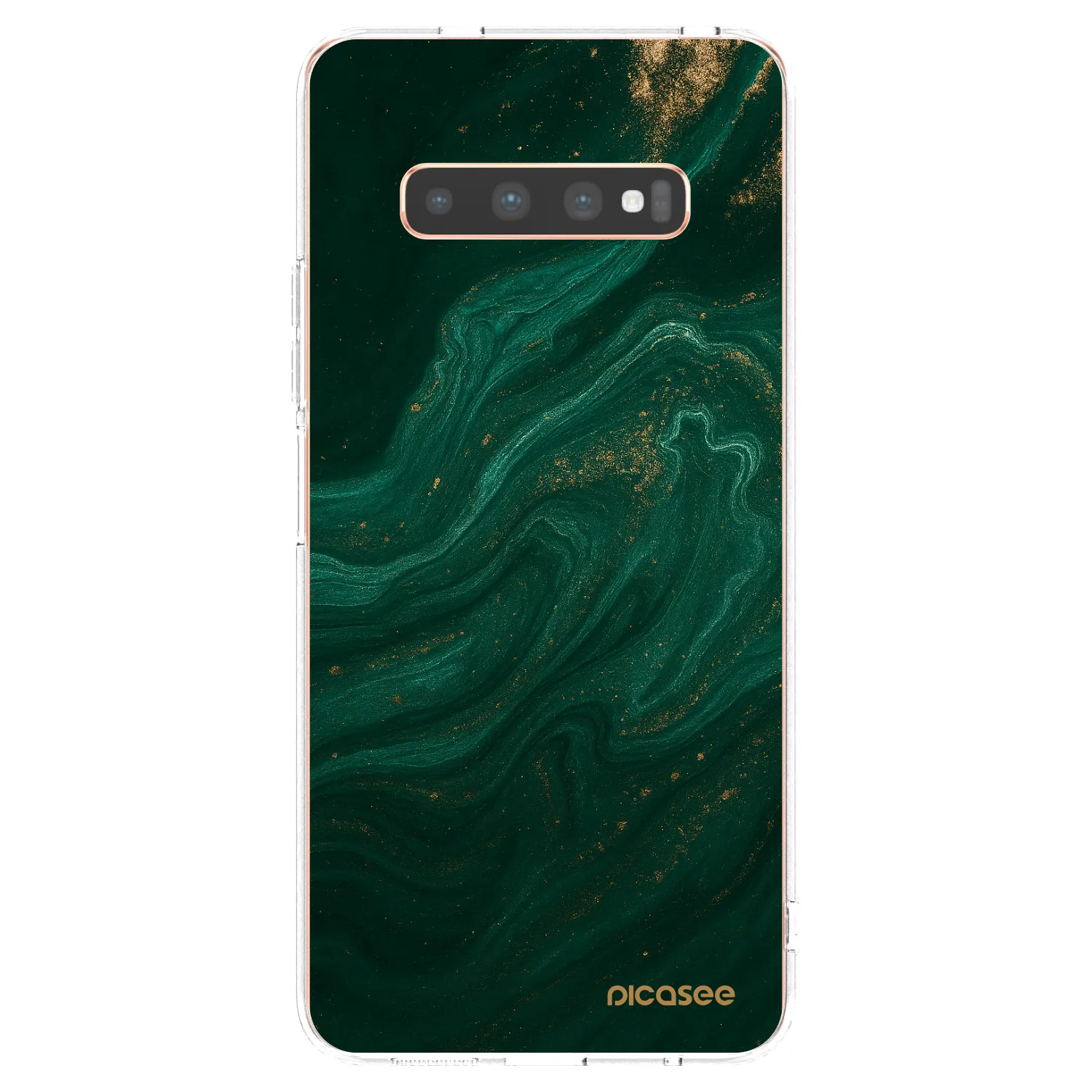 Picasee átlátszó szilikon tok az alábbi mobiltelefonokra Samsung Galaxy S10 Plus G975 - Green