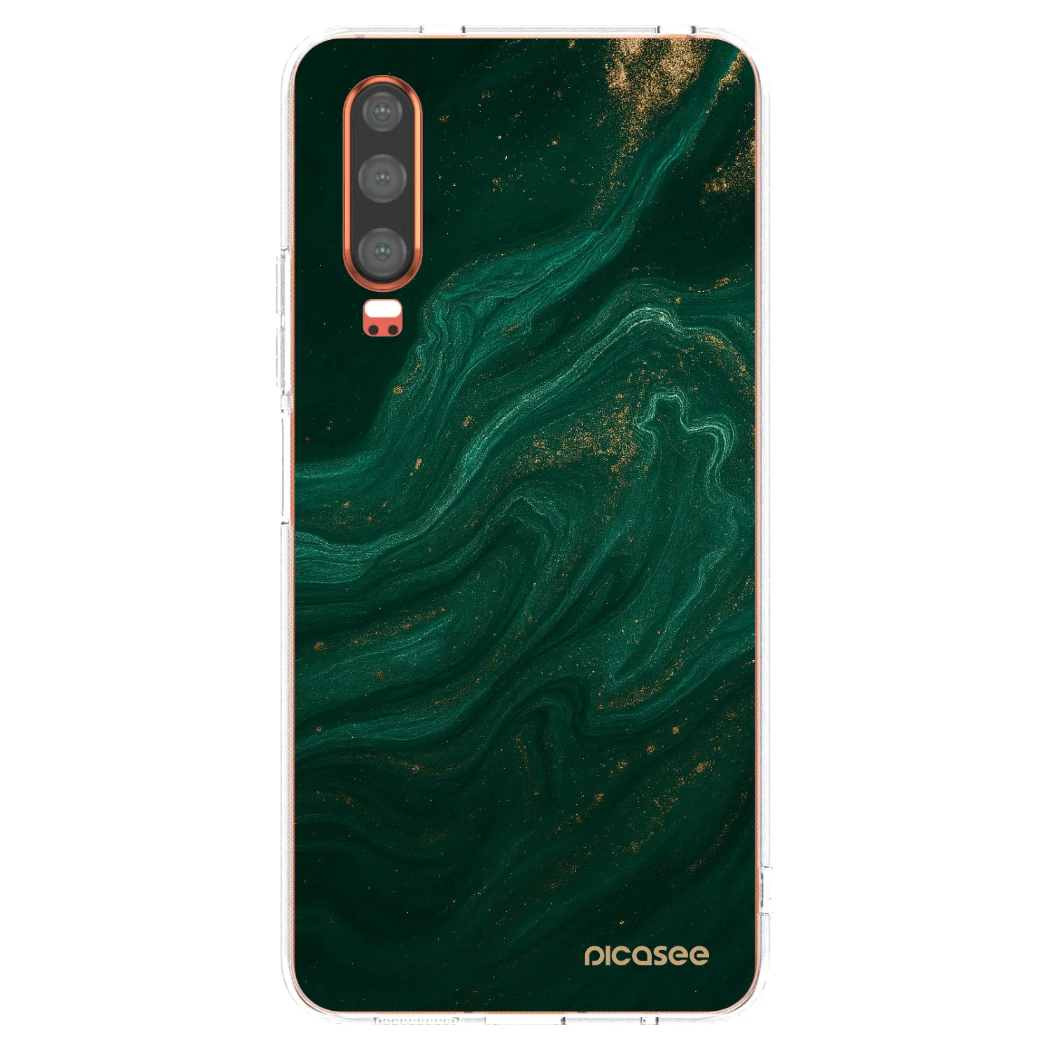 Picasee átlátszó szilikon tok az alábbi mobiltelefonokra Huawei P30 - Green