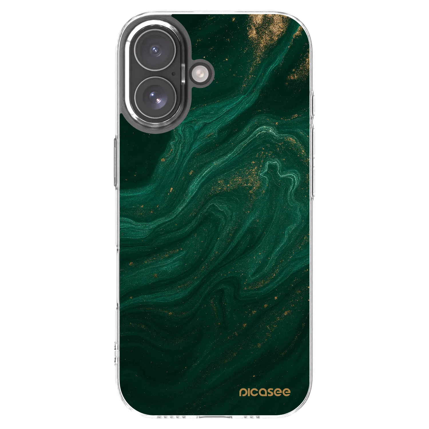 Picasee átlátszó szilikon tok az alábbi mobiltelefonokra Apple iPhone 17 - Green
