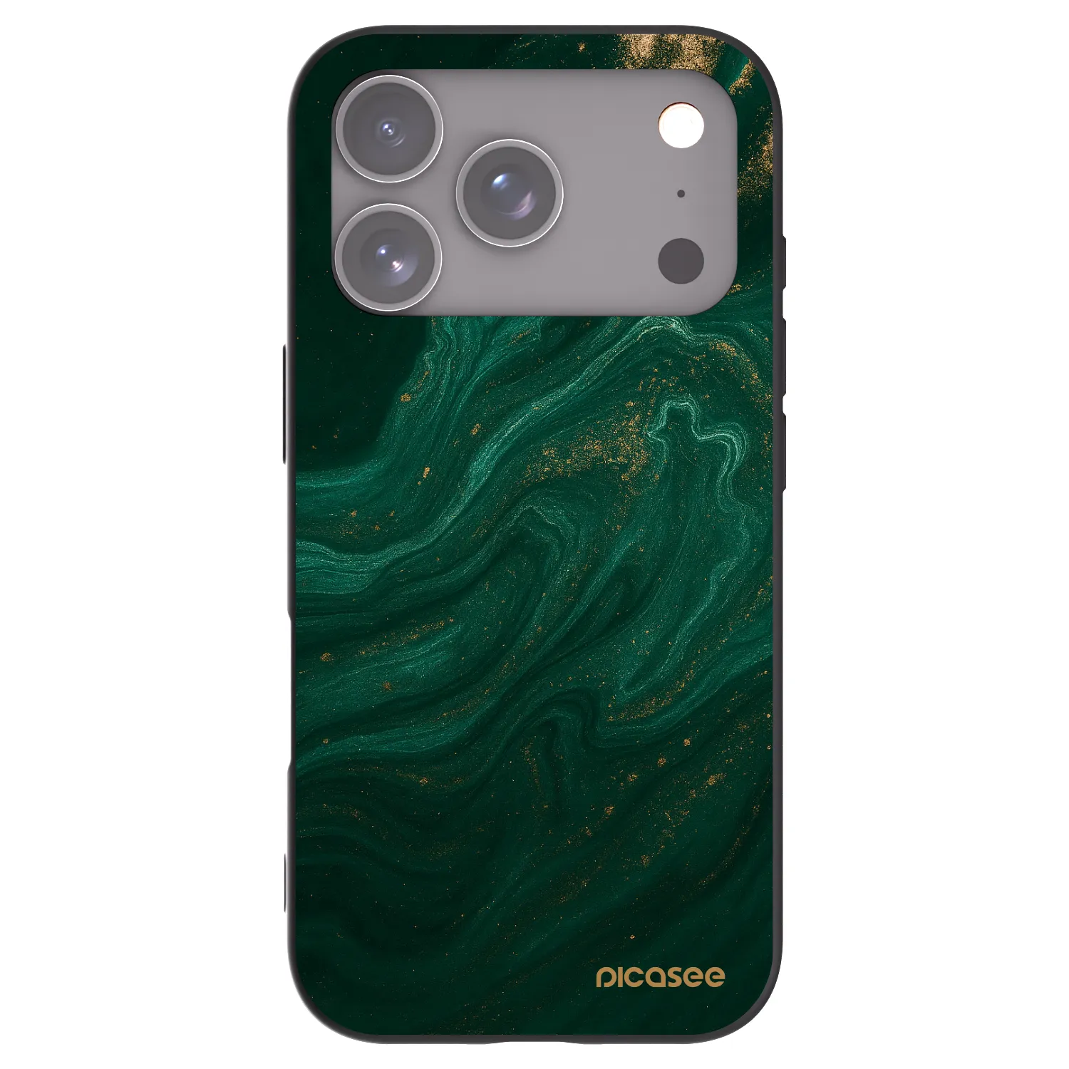 Picasee fekete szilikon tok az alábbi mobiltelefonokra Apple iPhone 17 Pro - Green