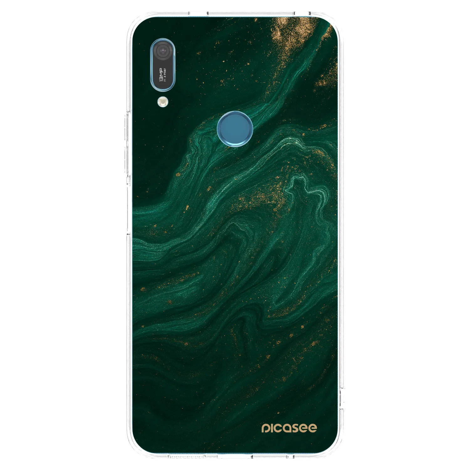 Picasee átlátszó szilikon tok az alábbi mobiltelefonokra Huawei Y6 2019 - Green