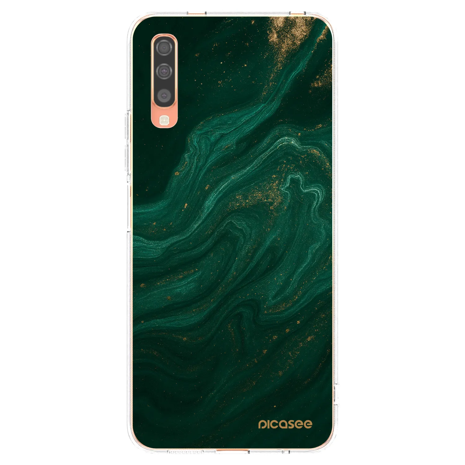 Picasee átlátszó szilikon tok az alábbi mobiltelefonokra Samsung Galaxy A70 A705F - Green