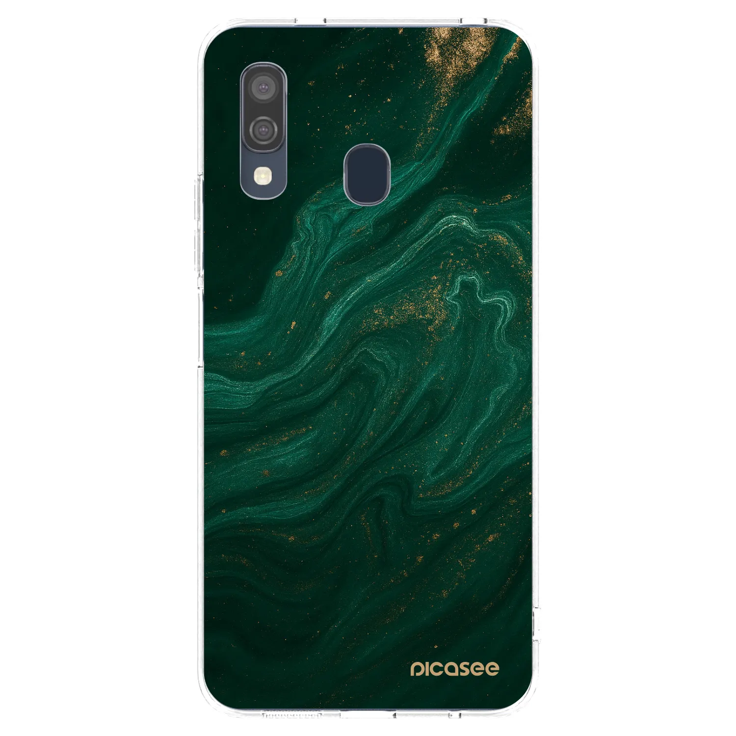 Picasee átlátszó szilikon tok az alábbi mobiltelefonokra Samsung Galaxy A40 A405F - Green