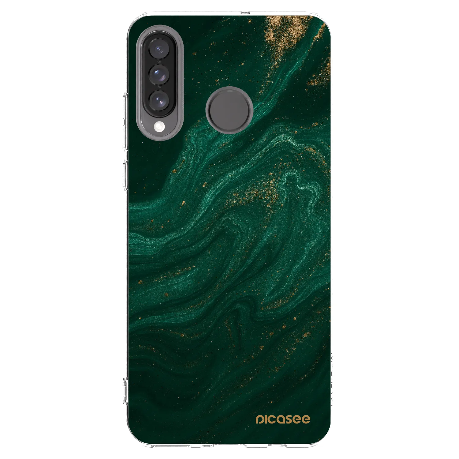 Picasee átlátszó szilikon tok az alábbi mobiltelefonokra Huawei P30 Lite - Green