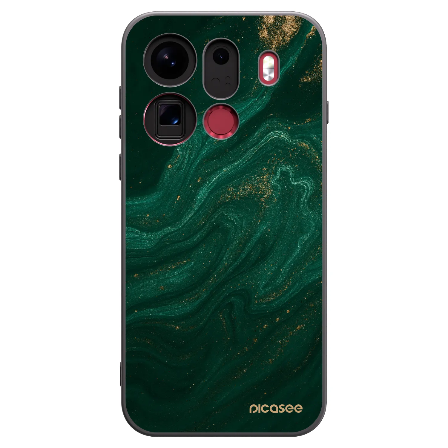 Picasee fekete szilikon tok az alábbi mobiltelefonokra OPPO Find X9 Pro - Green
