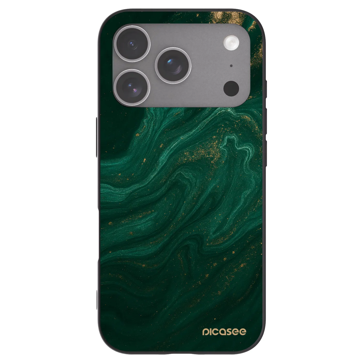 Picasee fekete szilikon tok az alábbi mobiltelefonokra Apple iPhone 18 Pro - Green