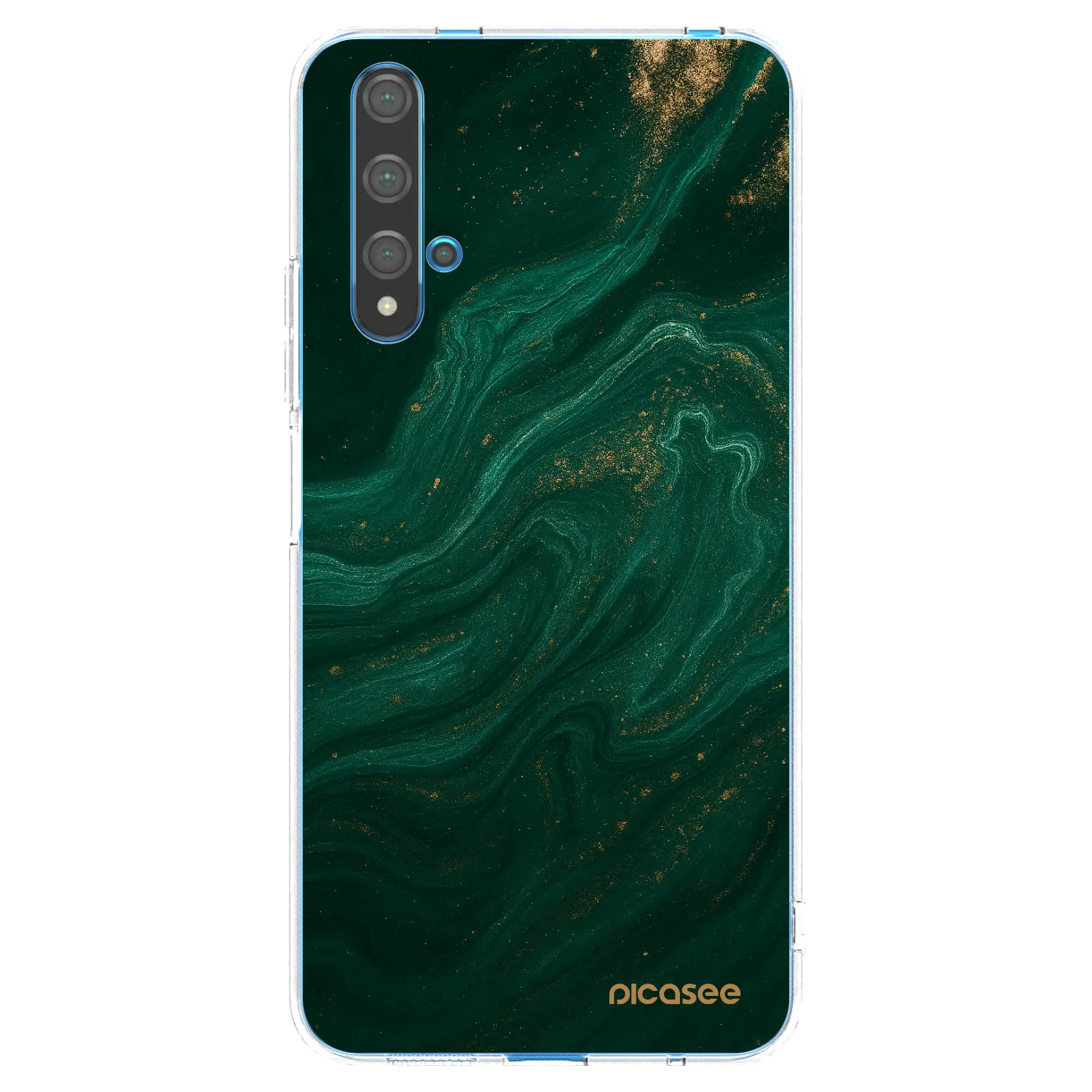 Picasee átlátszó szilikon tok az alábbi mobiltelefonokra Huawei Nova 5T - Green