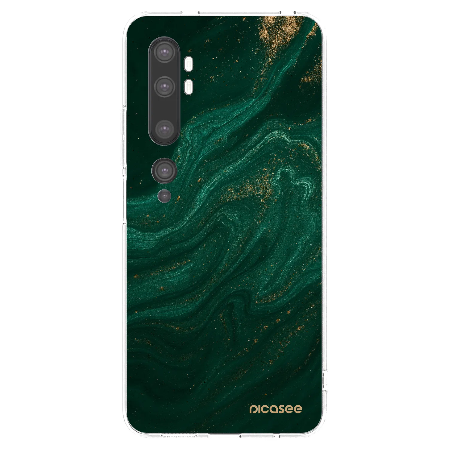 Picasee átlátszó szilikon tok az alábbi mobiltelefonokra Xiaomi Mi Note 10 (Pro) - Green