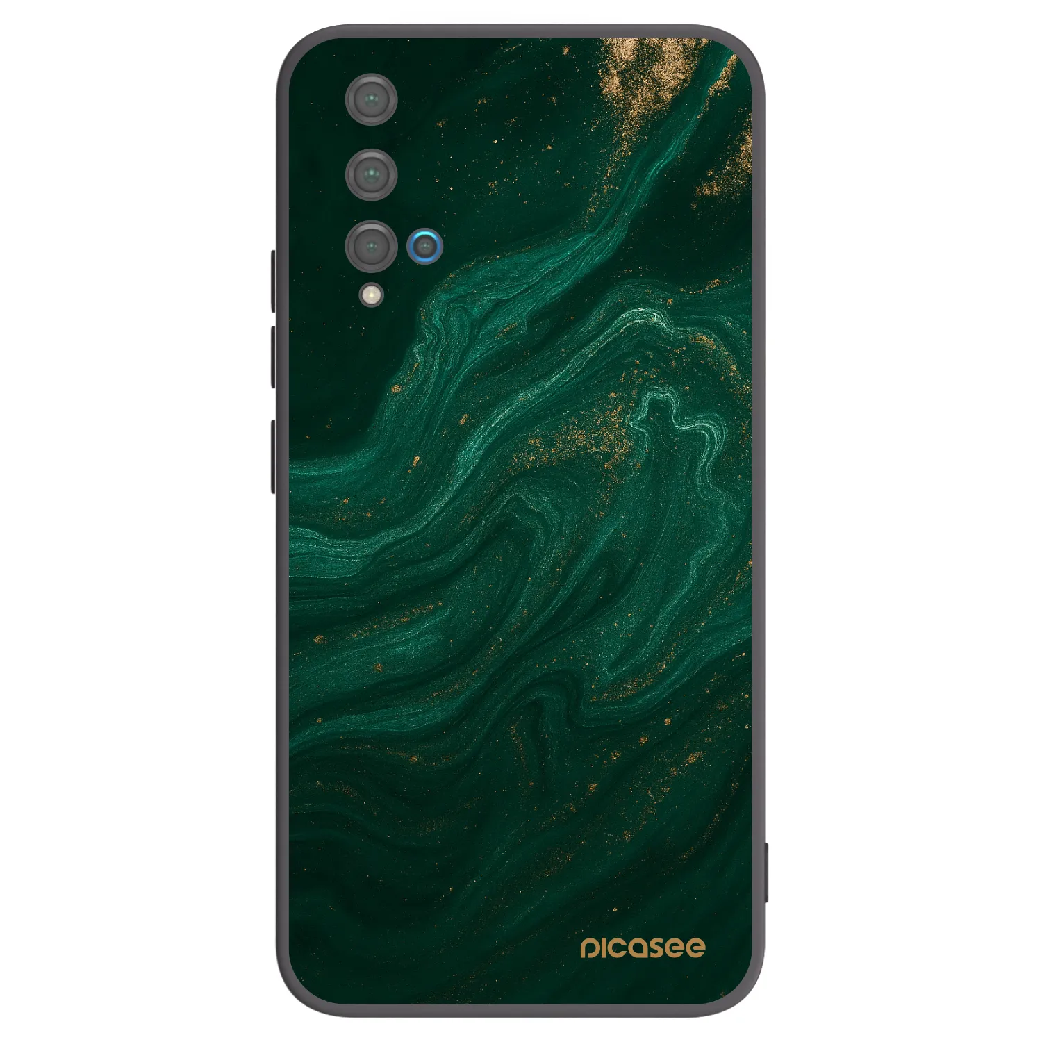 Picasee fekete szilikon tok az alábbi mobiltelefonokra Huawei Nova 5T - Green