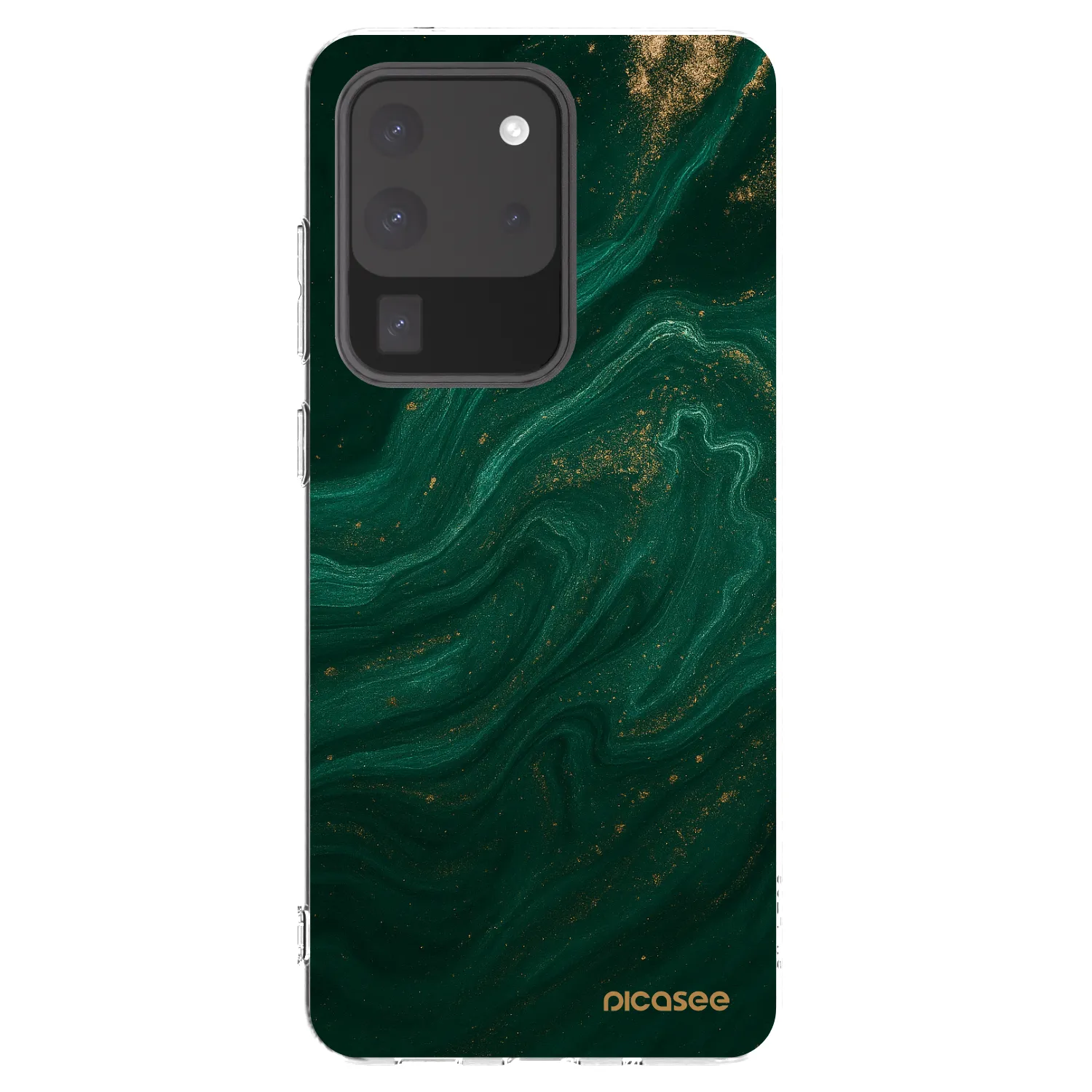 Picasee átlátszó szilikon tok az alábbi mobiltelefonokra Samsung Galaxy S20 Ultra 5G G988F - Green