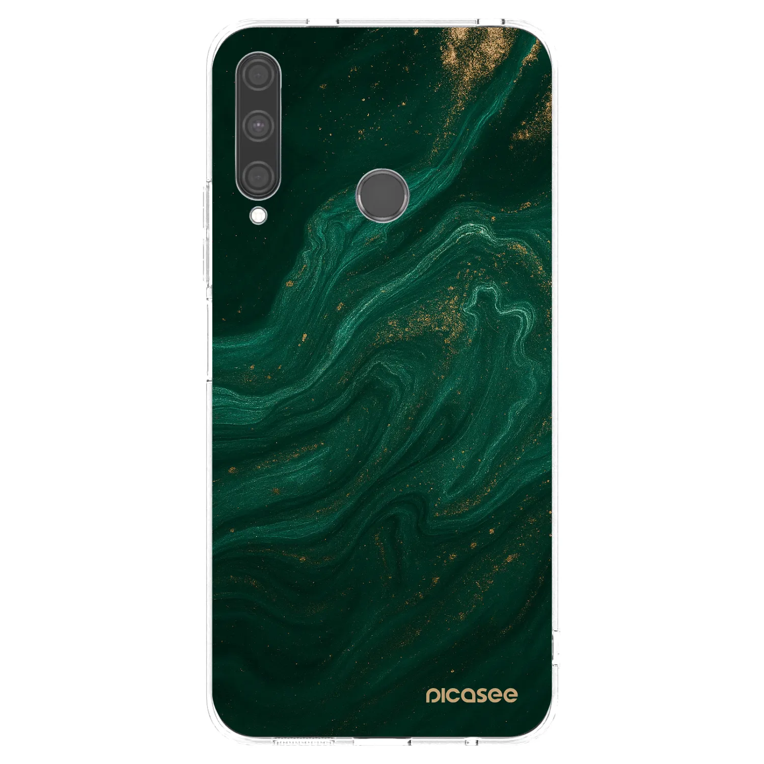 Picasee átlátszó szilikon tok az alábbi mobiltelefonokra Huawei P40 Lite E - Green