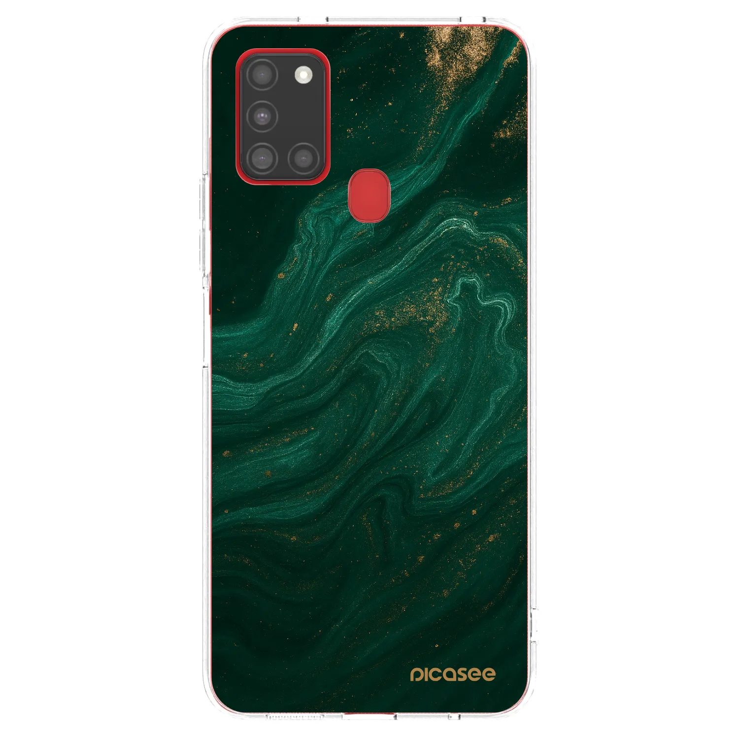 Picasee átlátszó szilikon tok az alábbi mobiltelefonokra Samsung Galaxy A21s - Green