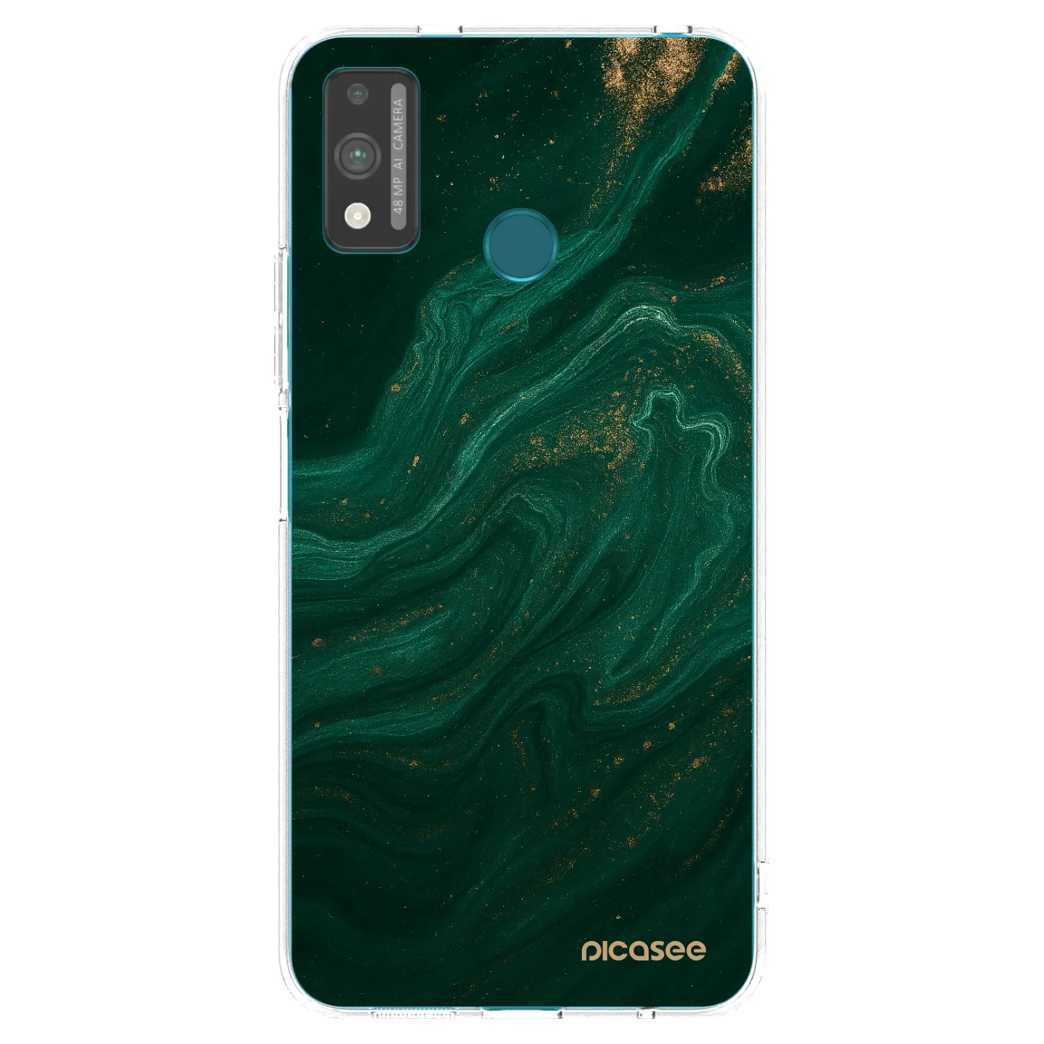 Picasee átlátszó szilikon tok az alábbi mobiltelefonokra Honor 9X Lite - Green