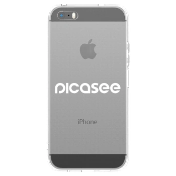 Picasee átlátszó szilikon tok az alábbi mobiltelefonokra Apple iPhone 5/5S/SE - Picasee - new logo - white