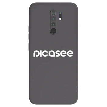 Picasee fekete szilikon tok az alábbi mobiltelefonokra Xiaomi Redmi 9 - Picasee - new logo - white