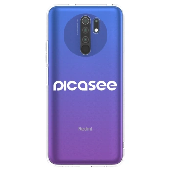 Picasee átlátszó szilikon tok az alábbi mobiltelefonokra Xiaomi Redmi 9 - Picasee - new logo - white