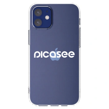 Picasee átlátszó szilikon tok az alábbi mobiltelefonokra Apple iPhone 12 mini - Picasee - new logo - white