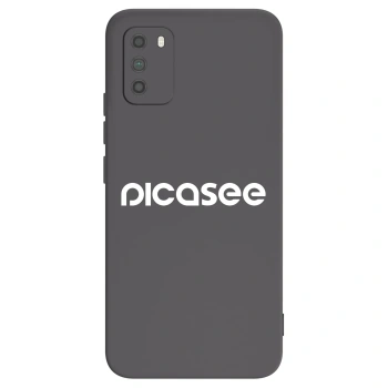 Picasee fekete szilikon tok az alábbi mobiltelefonokra Xiaomi Poco M3 - Picasee - new logo - white