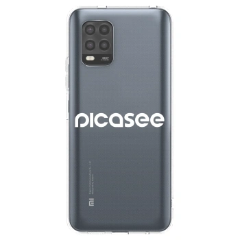 Picasee átlátszó szilikon tok az alábbi mobiltelefonokra Xiaomi Mi 10 Lite - Picasee - new logo - white