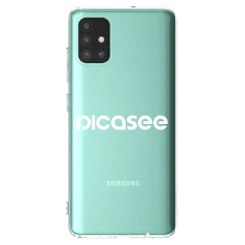 Picasee átlátszó szilikon tok az alábbi mobiltelefonokra Samsung Galaxy M51 M515F - Picasee - new logo - white