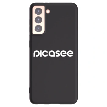 Picasee fekete szilikon tok az alábbi mobiltelefonokra Samsung Galaxy S21 5G G991B - Picasee - new logo - white