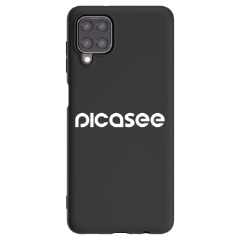 Picasee fekete szilikon tok az alábbi mobiltelefonokra Samsung Galaxy A12 A125F - Picasee - new logo - white