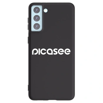 Picasee fekete szilikon tok az alábbi mobiltelefonokra Samsung Galaxy S21+ 5G G996F - Picasee - new logo - white