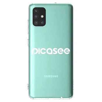 Picasee átlátszó szilikon tok az alábbi mobiltelefonokra Samsung Galaxy M31s - Picasee - new logo - white