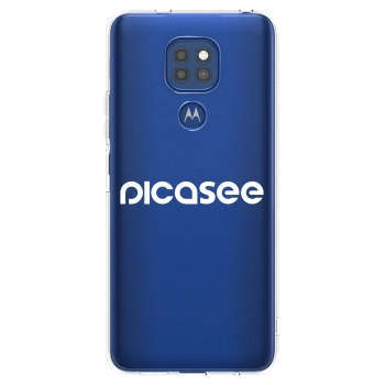 Picasee átlátszó szilikon tok az alábbi mobiltelefonokra Motorola Moto G9 Play - Picasee - new logo - white