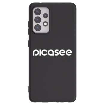 Picasee fekete szilikon tok az alábbi mobiltelefonokra Samsung Galaxy A52 5G A525F - Picasee - new logo - white