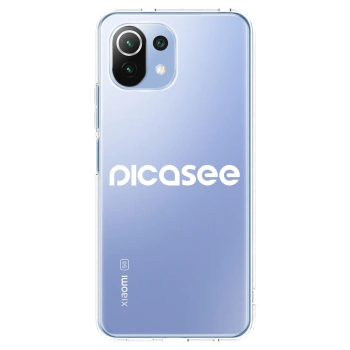 Picasee átlátszó szilikon tok az alábbi mobiltelefonokra Xiaomi Mi 11 Lite - Picasee - new logo - white