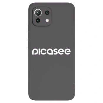 Picasee fekete szilikon tok az alábbi mobiltelefonokra Xiaomi Mi 11 Lite - Picasee - new logo - white