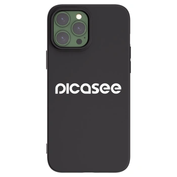 Picasee fekete szilikon tok az alábbi mobiltelefonokra Apple iPhone 13 Pro Max - Picasee - new logo - white