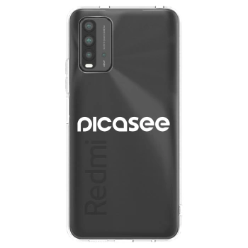 Picasee fekete szilikon tok az alábbi mobiltelefonokra Xiaomi Redmi 9T - Picasee - new logo - white