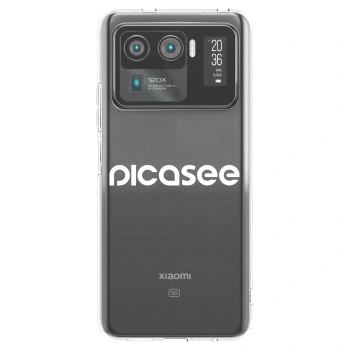 Picasee átlátszó szilikon tok az alábbi mobiltelefonokra Xiaomi Mi 11 Ultra - Picasee - new logo - white