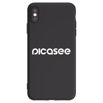 Picasee fekete szilikon tok az alábbi mobiltelefonokra Apple iPhone XS Max - Picasee - new logo - white