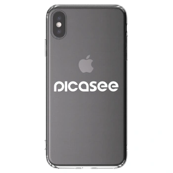 Picasee átlátszó szilikon tok az alábbi mobiltelefonokra Apple iPhone XS Max - Picasee - new logo - white