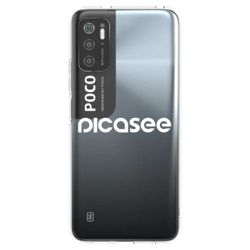 Picasee átlátszó szilikon tok az alábbi mobiltelefonokra Xiaomi Poco M3 Pro 5G - Picasee - new logo - white
