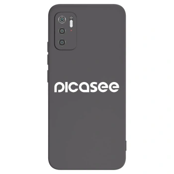 Picasee fekete szilikon tok az alábbi mobiltelefonokra Xiaomi Poco M3 Pro 5G - Picasee - new logo - white