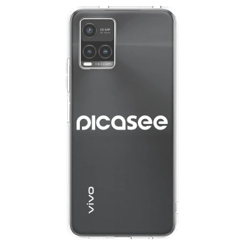 Picasee átlátszó szilikon tok az alábbi mobiltelefonokra Vivo Y33s - Picasee - new logo - white