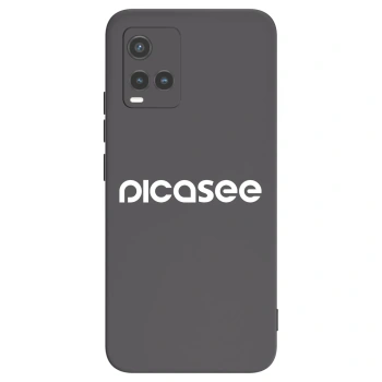 Picasee fekete szilikon tok az alábbi mobiltelefonokra Vivo Y33s - Picasee - new logo - white