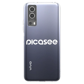 Picasee átlátszó szilikon tok az alábbi mobiltelefonokra Vivo Y72 5G - Picasee - new logo - white