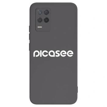 Picasee fekete szilikon tok az alábbi mobiltelefonokra Realme 8 5G - Picasee - new logo - white
