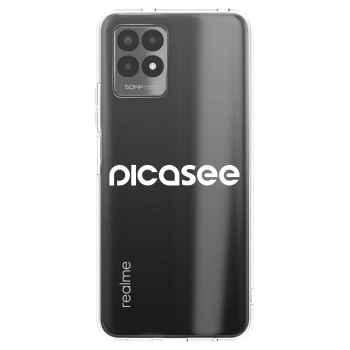 Picasee átlátszó szilikon tok az alábbi mobiltelefonokra Realme 8i - Picasee - new logo - white